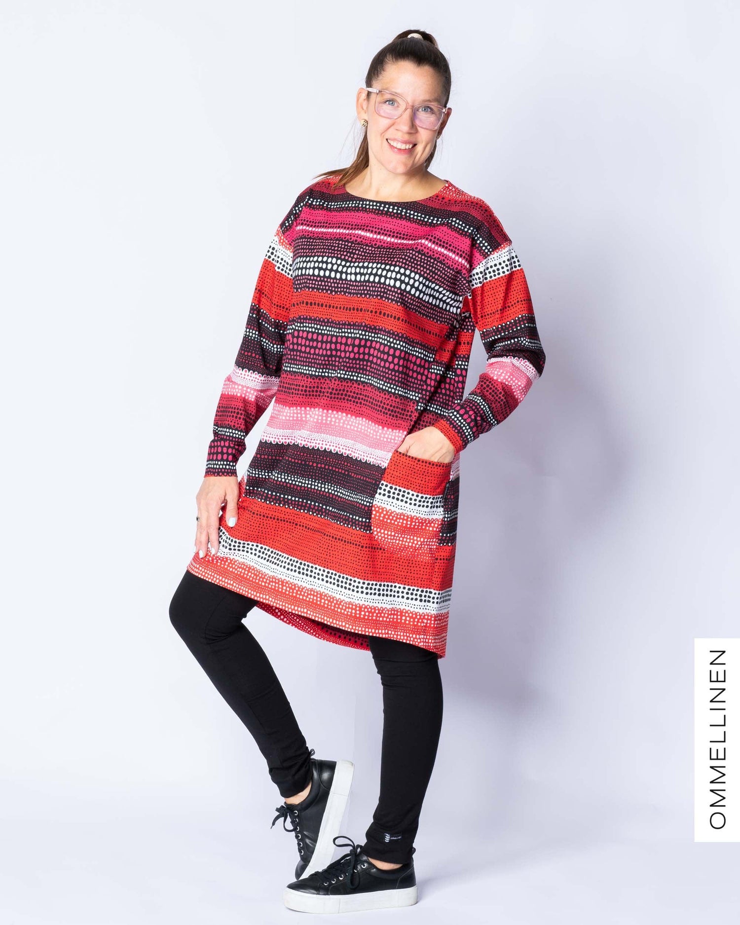 POCKET tunic, Lacepath - red