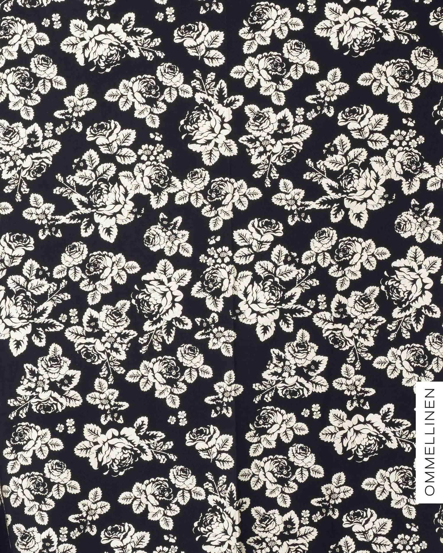 Glitter printed french terry - PRE-CUT, Babushka Roses - gold champagne