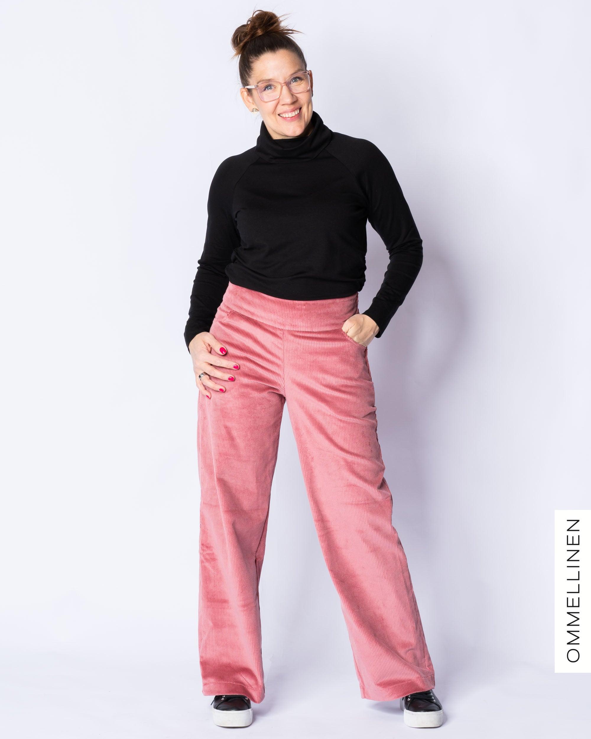 CORDUROY pants - LONG LENGTH, rose