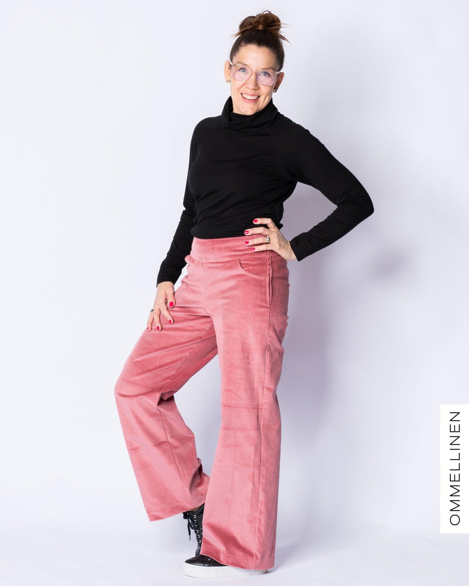 CORDUROY pants - LONG LENGTH, rose