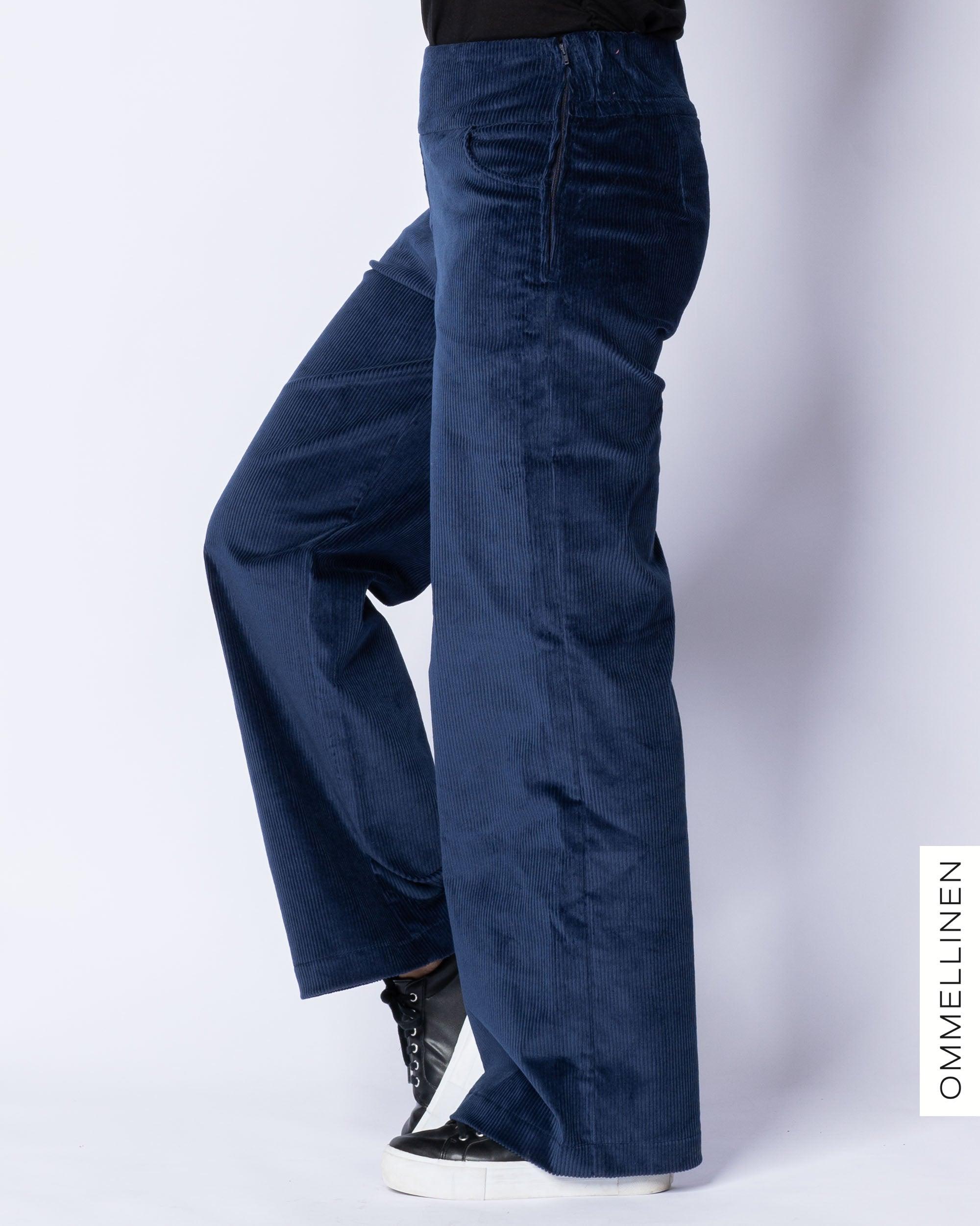 CORDUROY pants - LONG LENGTH, blue