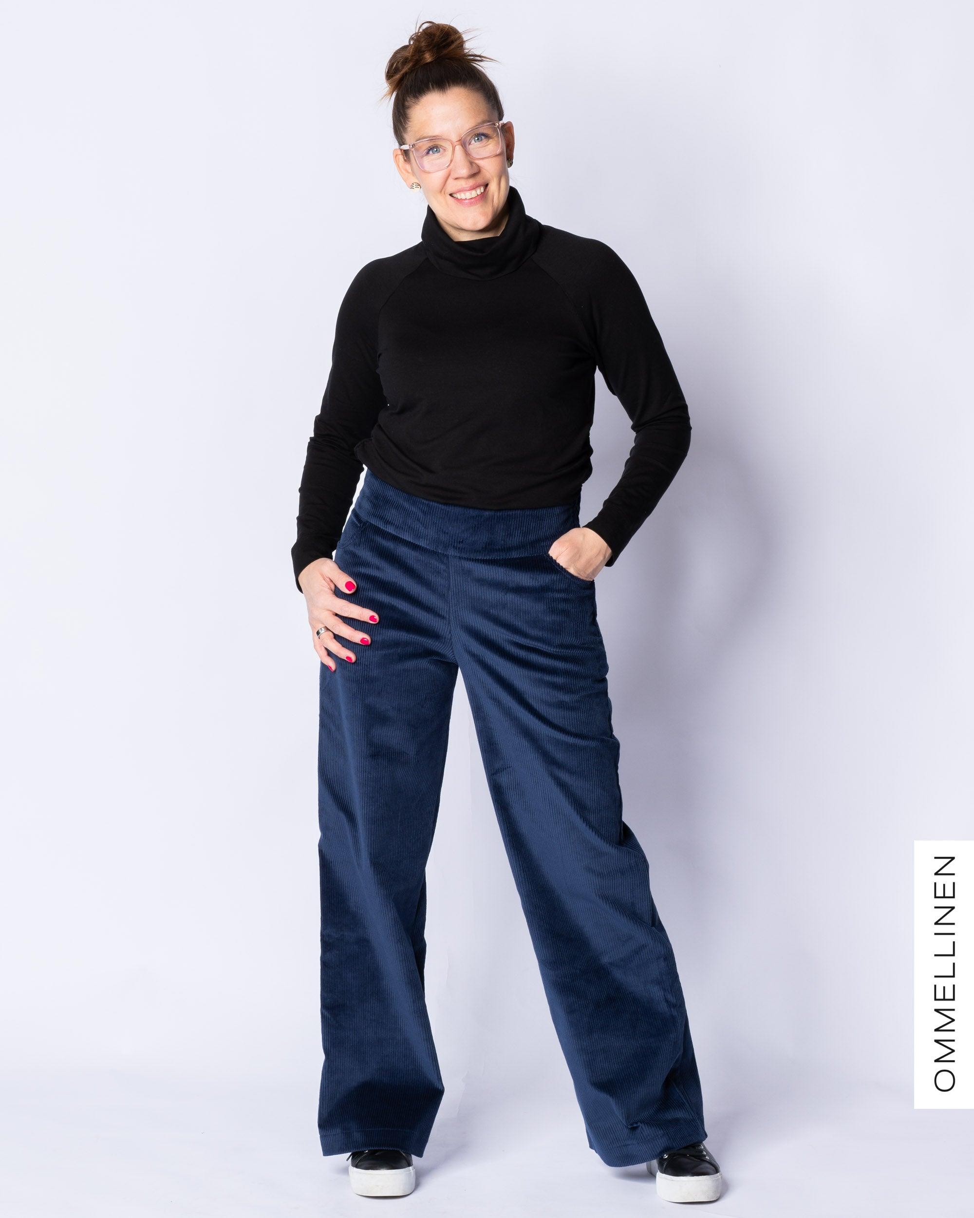 CORDUROY pants - LONG LENGTH, blue