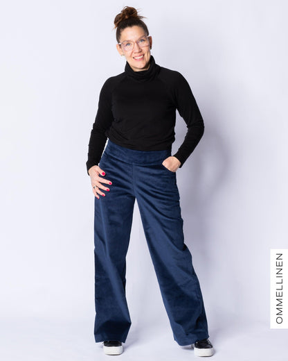 CORDUROY pants - LONG LENGTH, blue