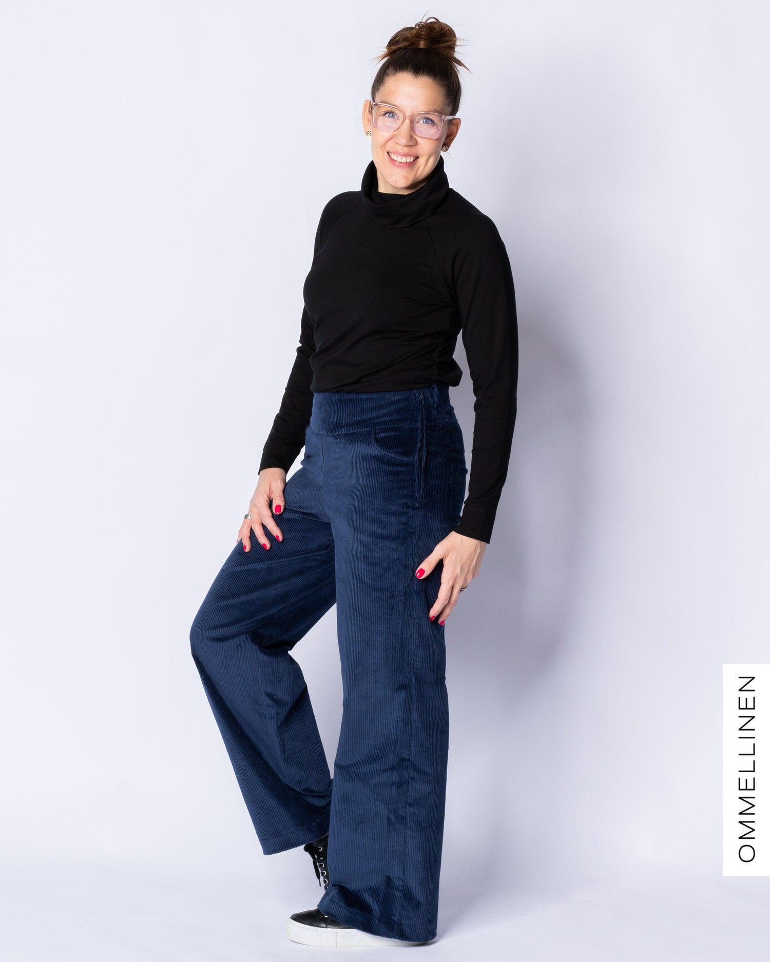 CORDUROY pants - LONG LENGTH, blue