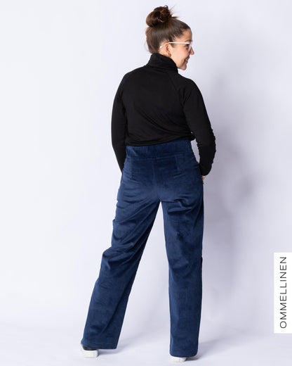 CORDUROY pants - NORMAL LENGTH, blue