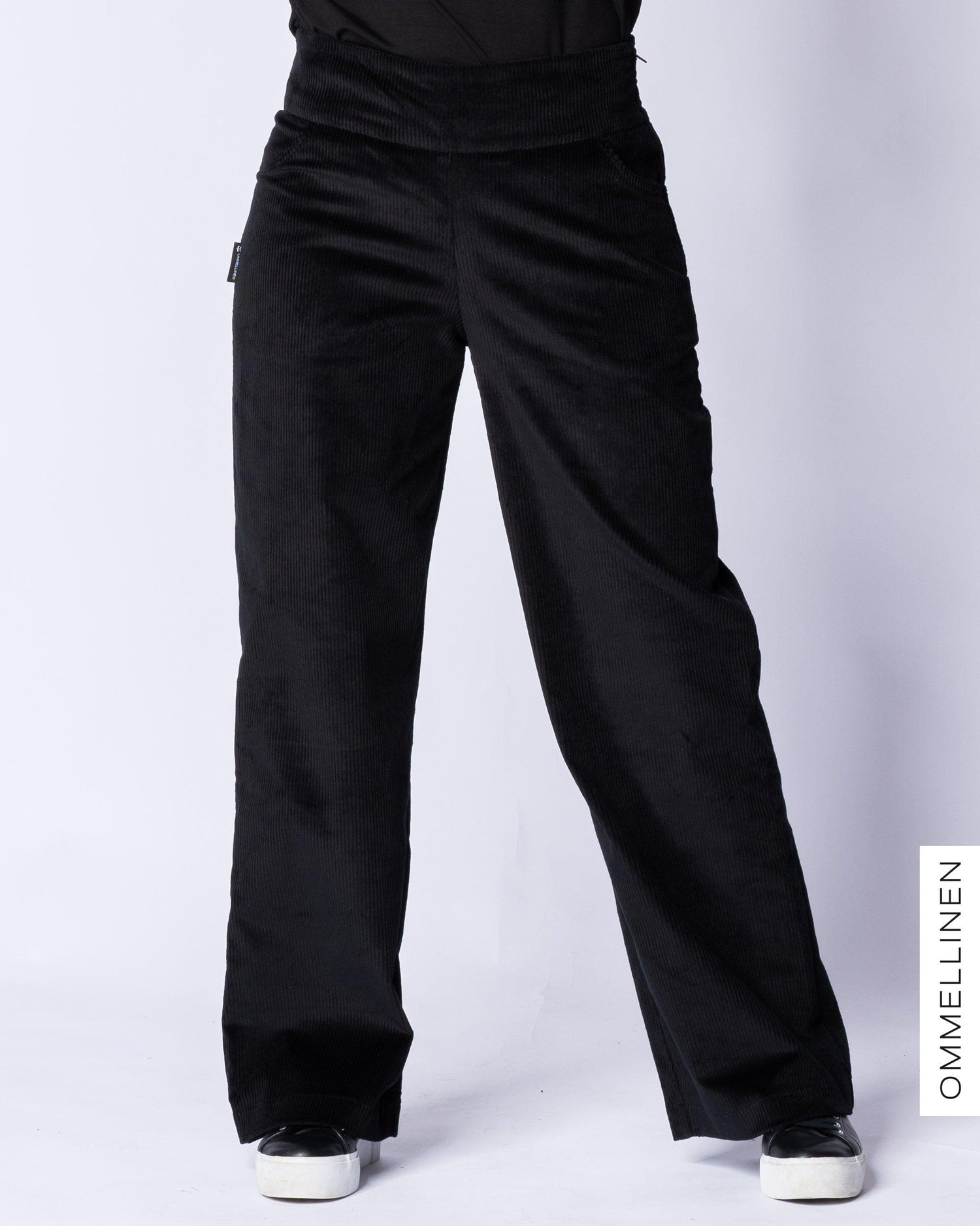 CORDUROY pants - LONG LENGTH, black