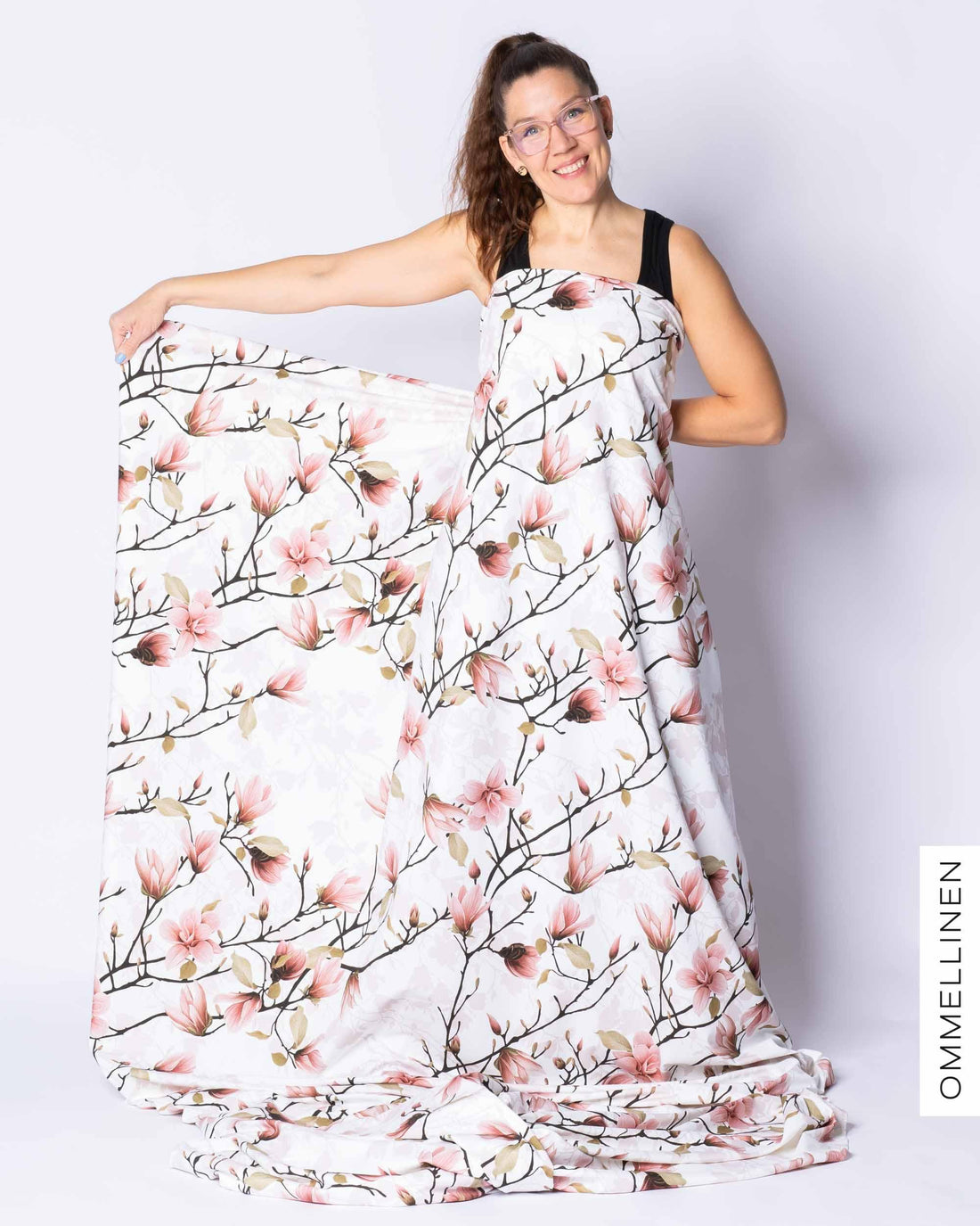 Jersey - PRE-CUT, Magnolian kuiskaus - white