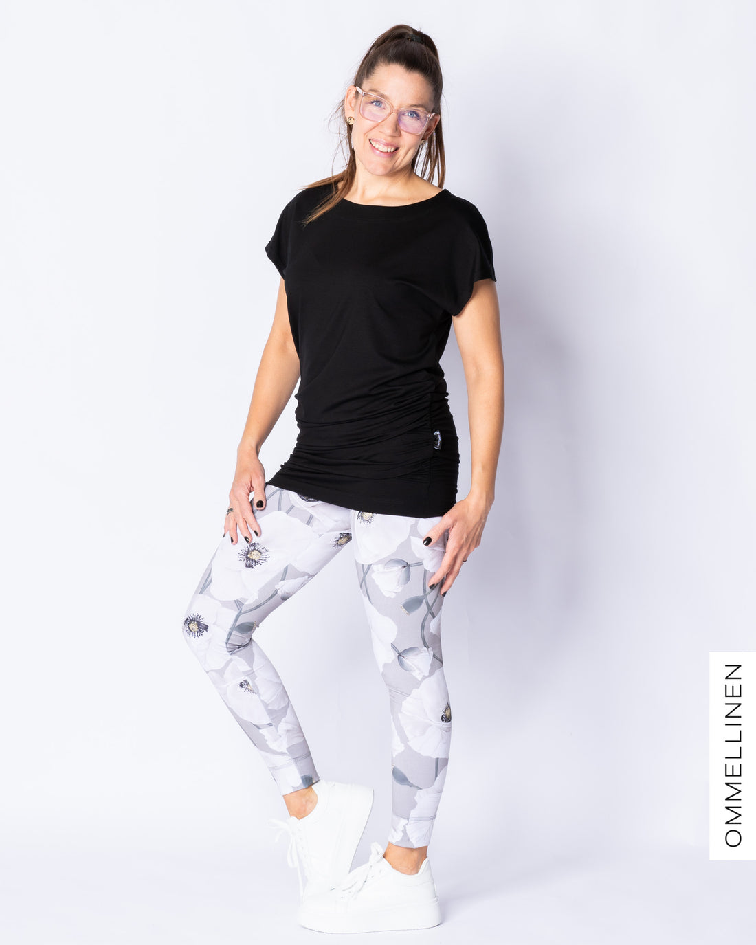 SPORT leggings, Yökukka - light grey/white