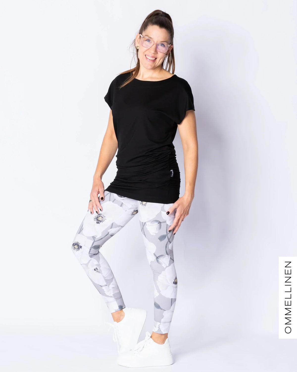 SPORT leggings, Yökukka - light grey/white