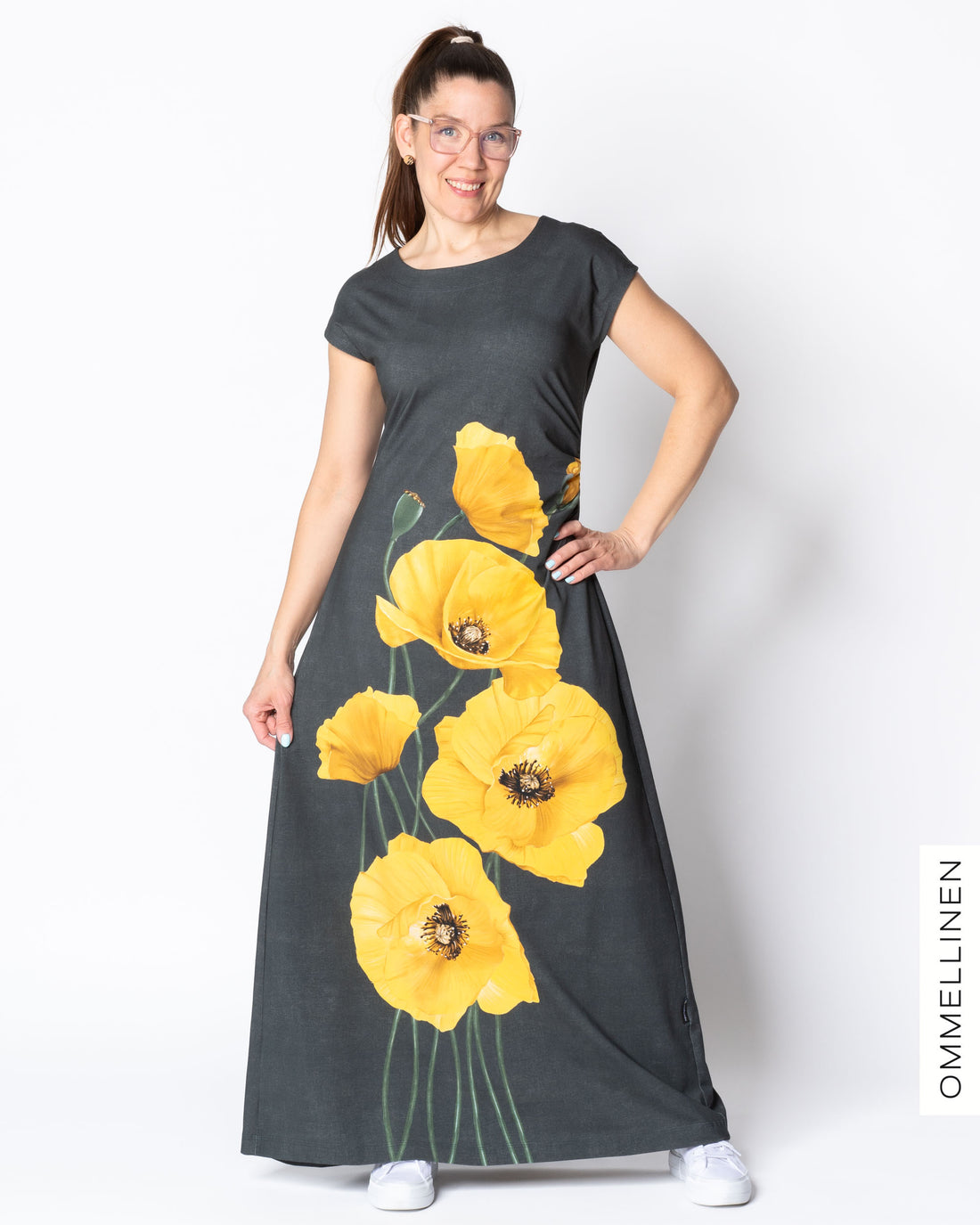 WHOOPS! MIELI dress, Yökukka - grey/yellow - L