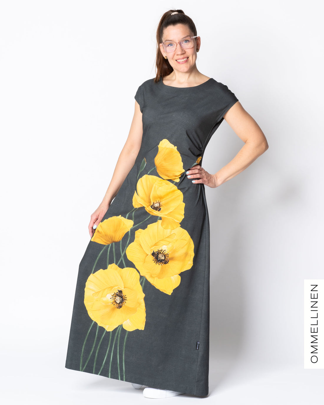 WHOOPS! MIELI dress, Yökukka - grey/yellow - L