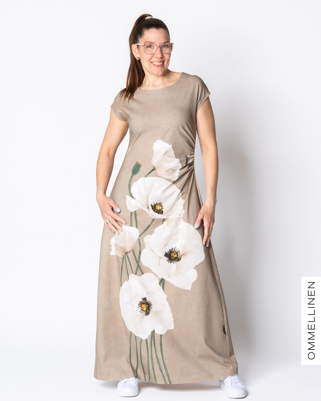 WHOOPS! MIELI dress, Yökukka - sand/off-white - XL