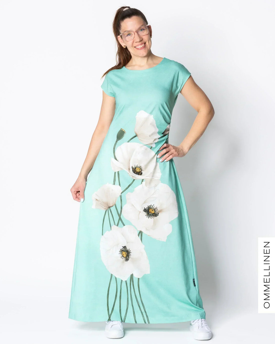 WHOOPS! MIELI dress, Yökukka - mint/off-white - L