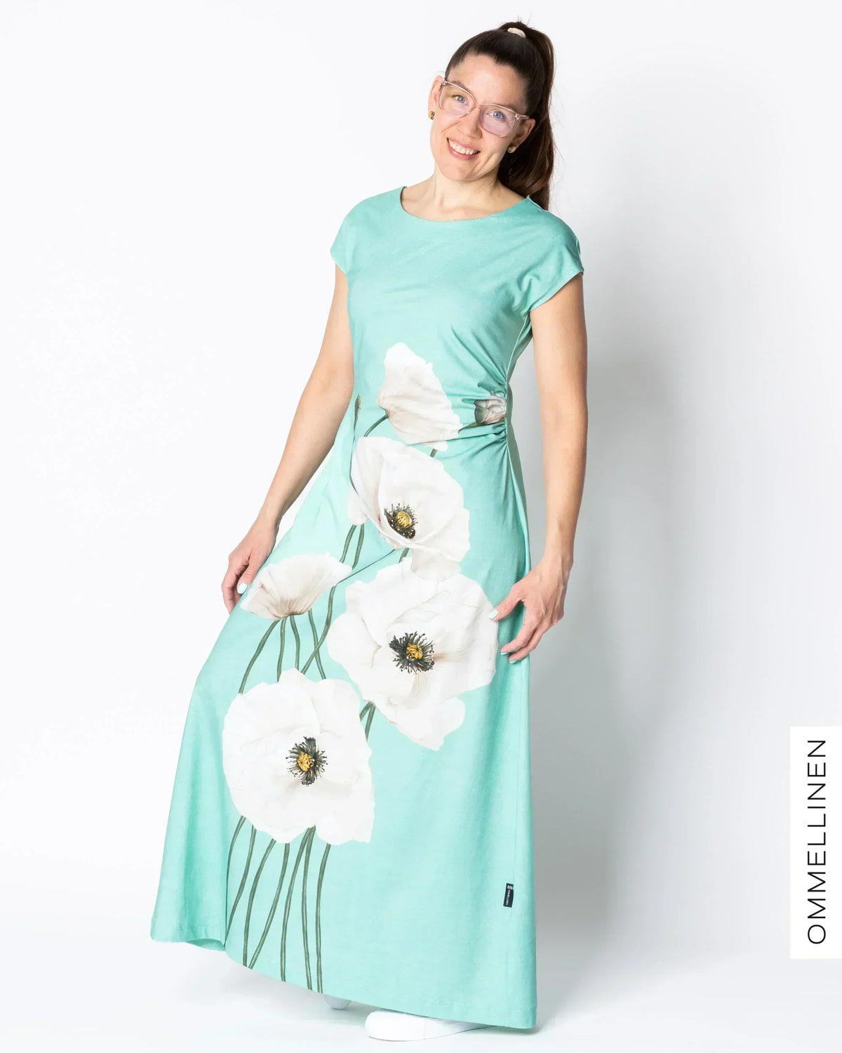 MIELI dress, Yökukka - mint/off-white