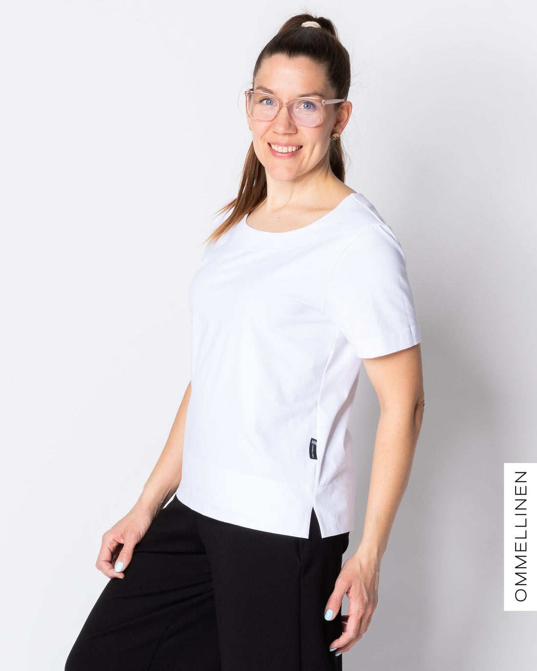 WHOOPS! TEEPPARI t-shirt, white - slight II-quality - L