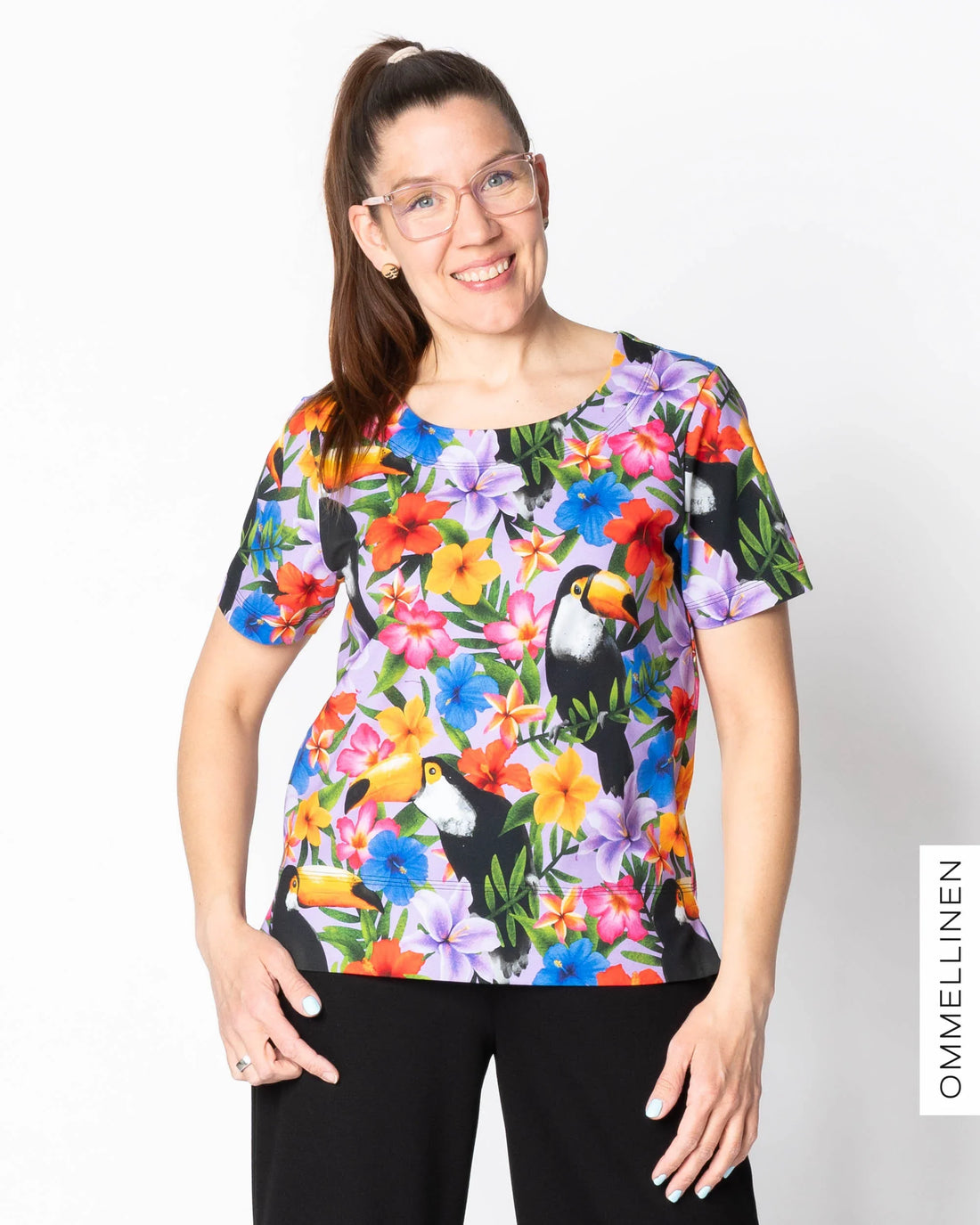 TEEPPARI t-shirt, Tropiikki - lilac