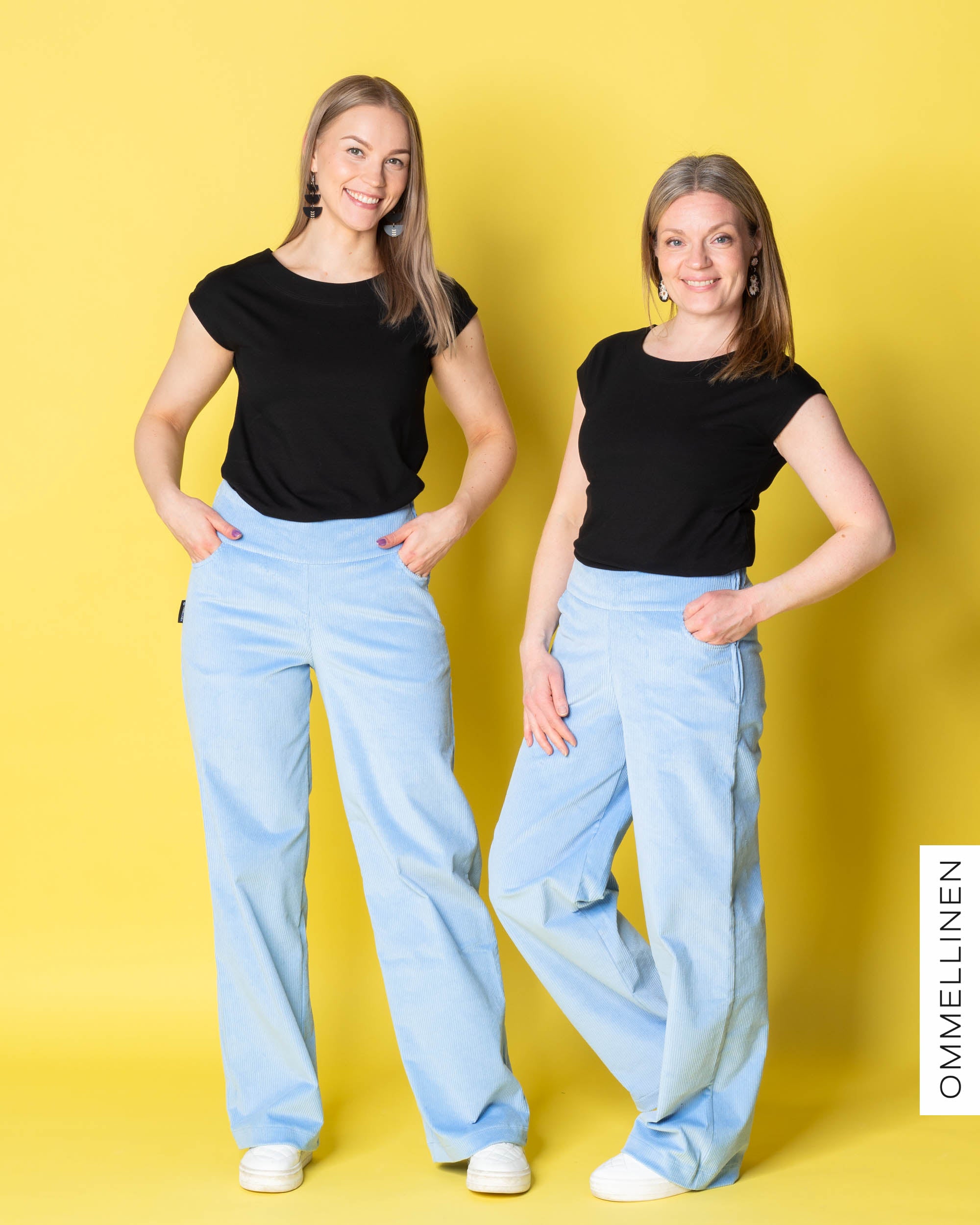 CORDUROY pants - LONG LENGTH, light blue