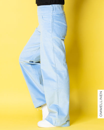 CORDUROY pants - NORMAL LENGTH, light blue
