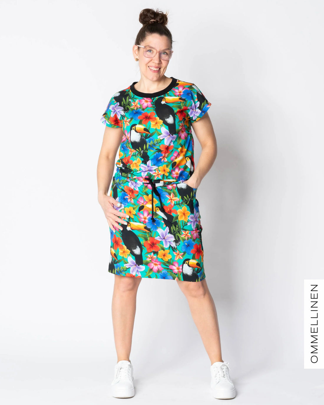 TOP dress, Tropiikki - turquoise