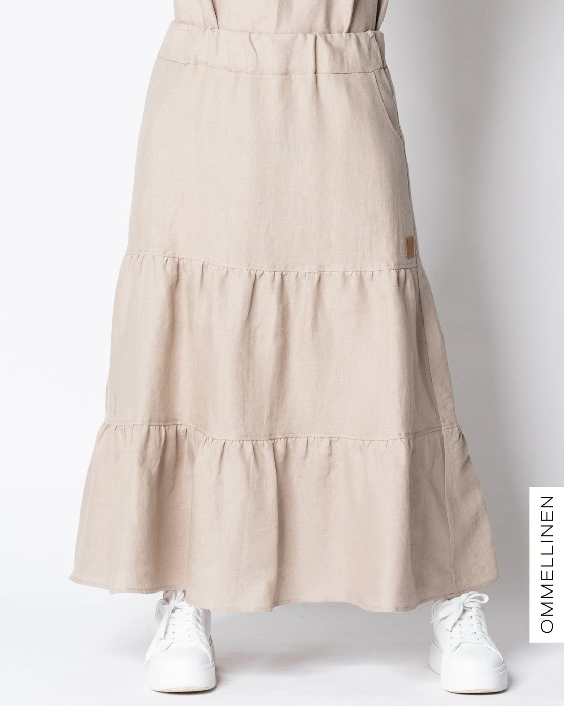 LINEN skirt, sand