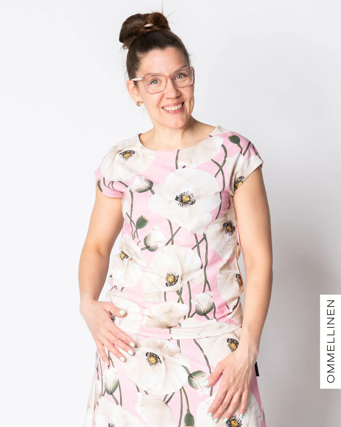 WHOOPS! LEMPI t-shirt, Yökukka - light pink/off-white - M