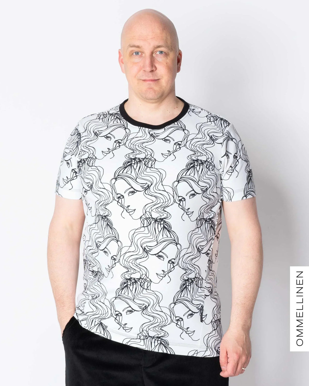 Men's T-shirt, Woman - white