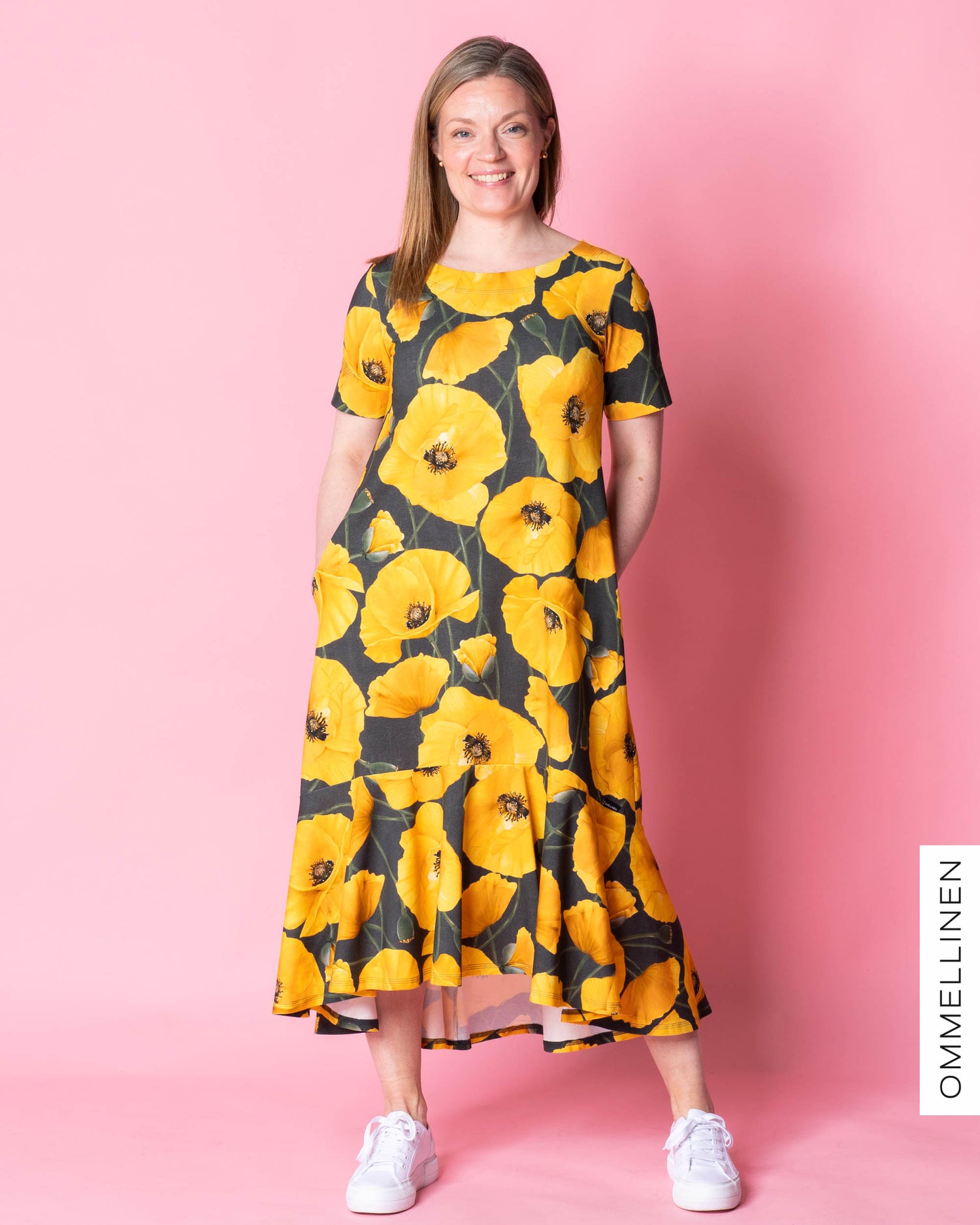 WHOOPS! HULMU dress, Yökukka - grey/yellow - XS