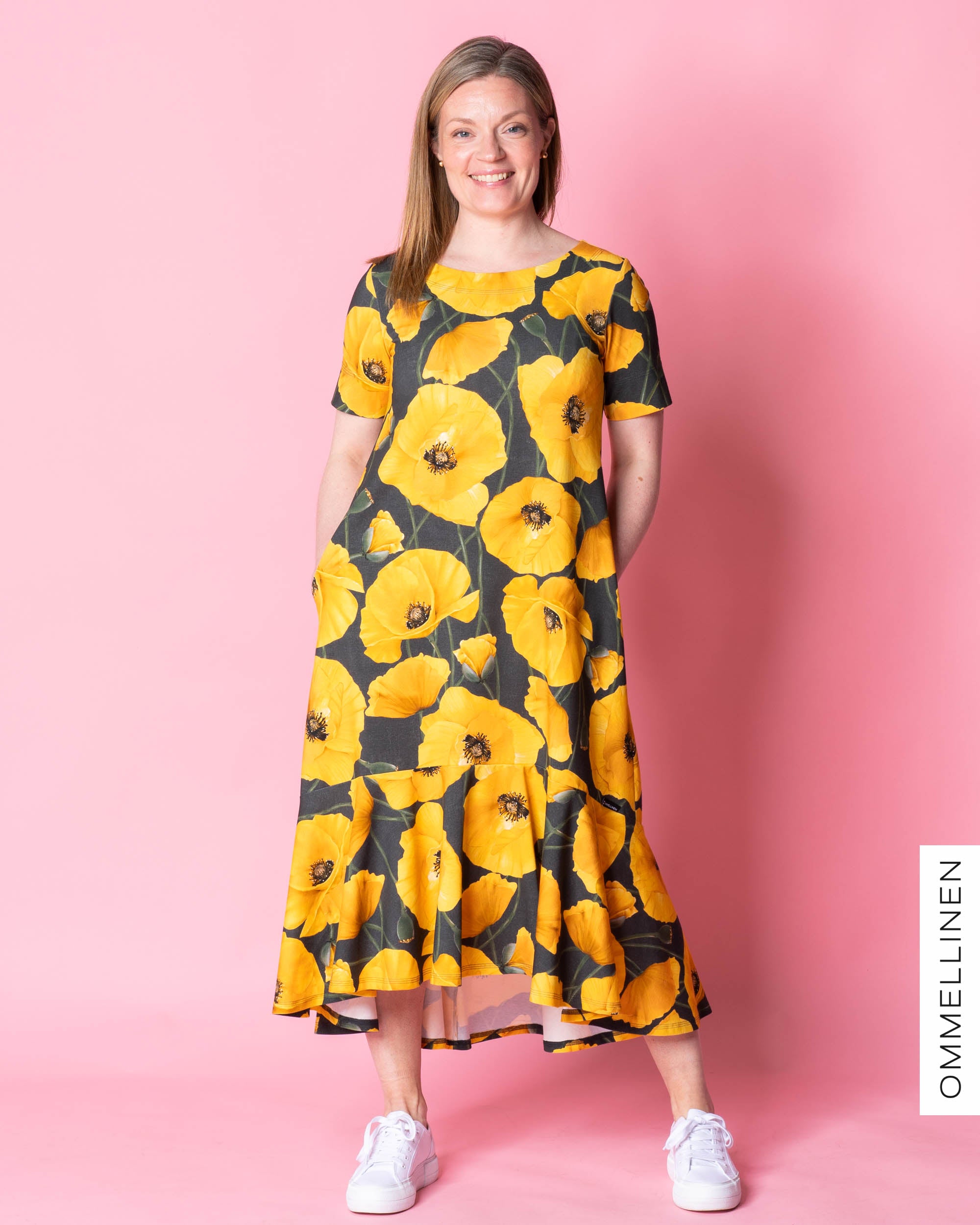 WHOOPS! HULMU dress, Yökukka - grey/yellow - XS