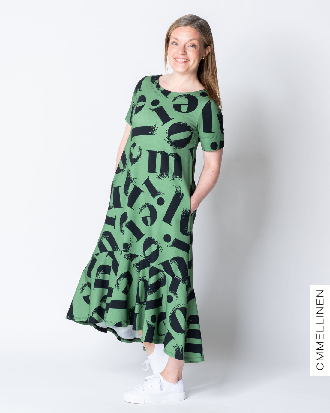 HULMU dress, Kirjaimet - green