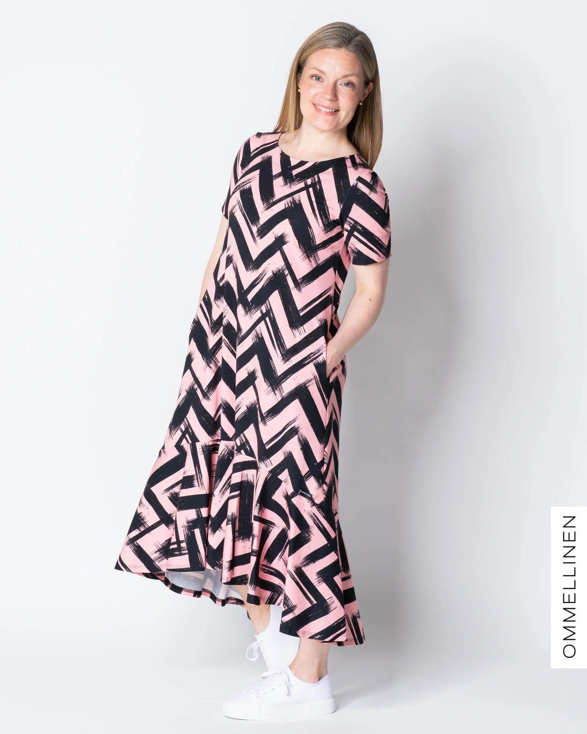 HULMU dress, Siksak - light pink