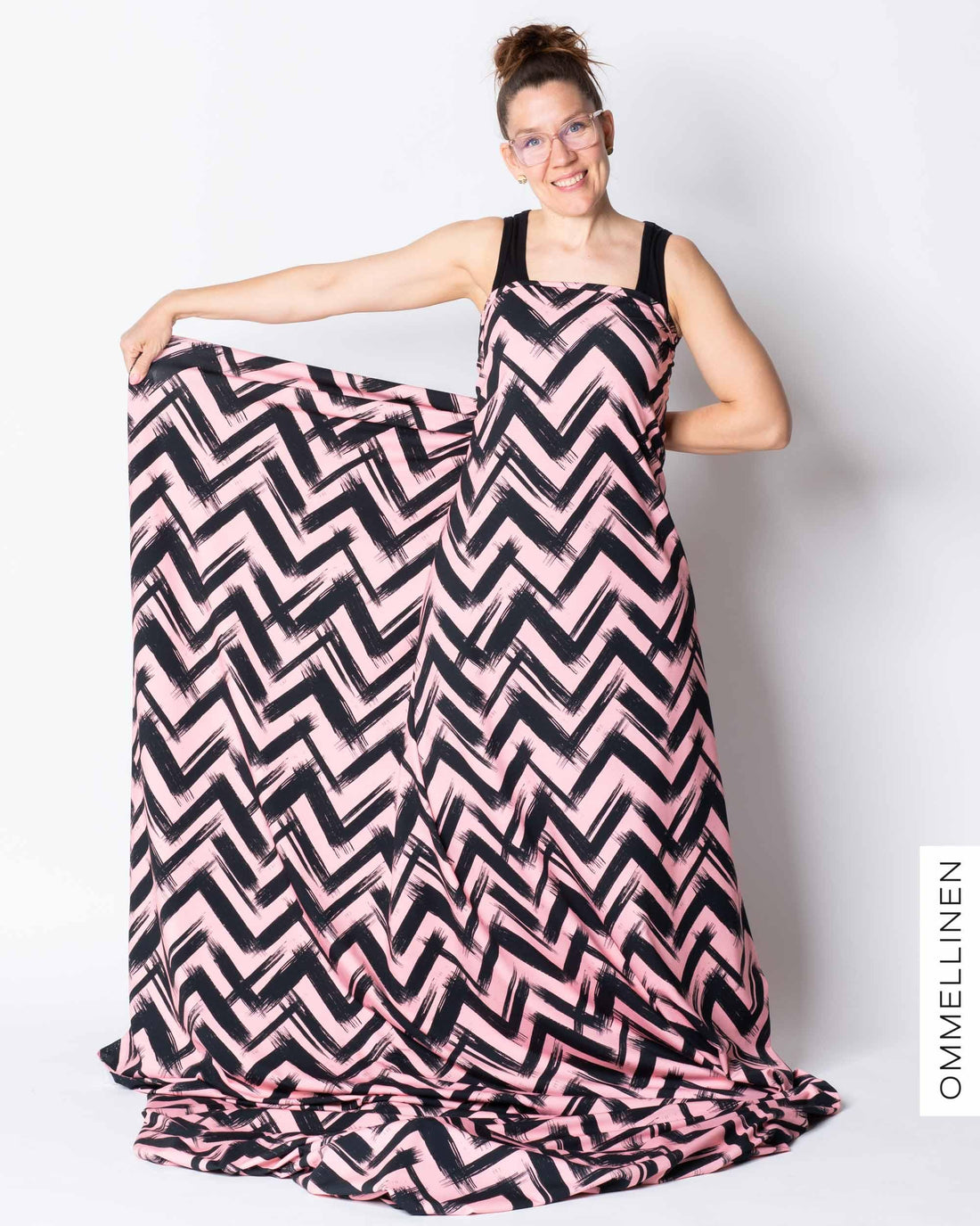 Jersey - PRE-CUT, Siksak - light pink