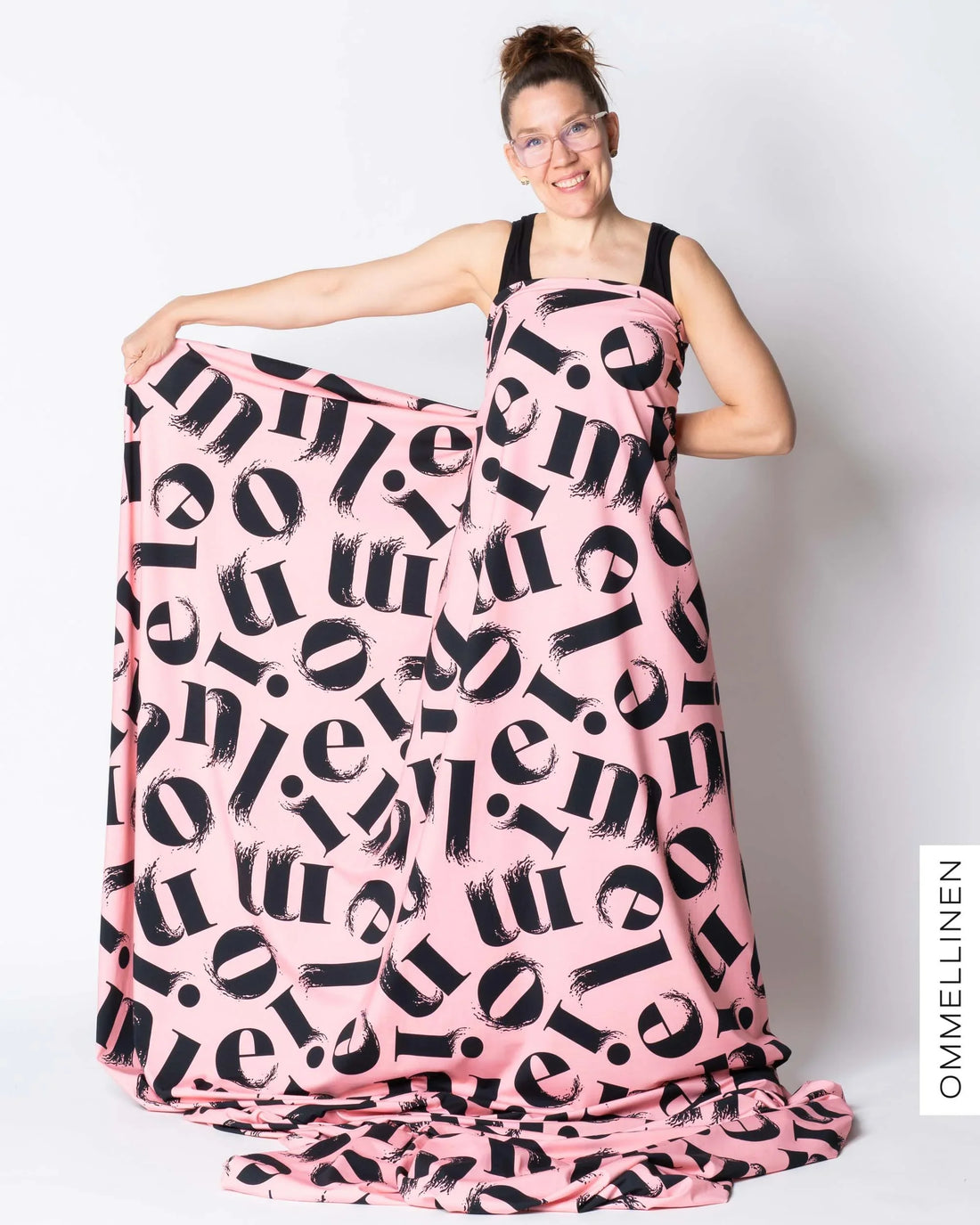 Jersey - PRE-CUT, Kirjaimet - light pink