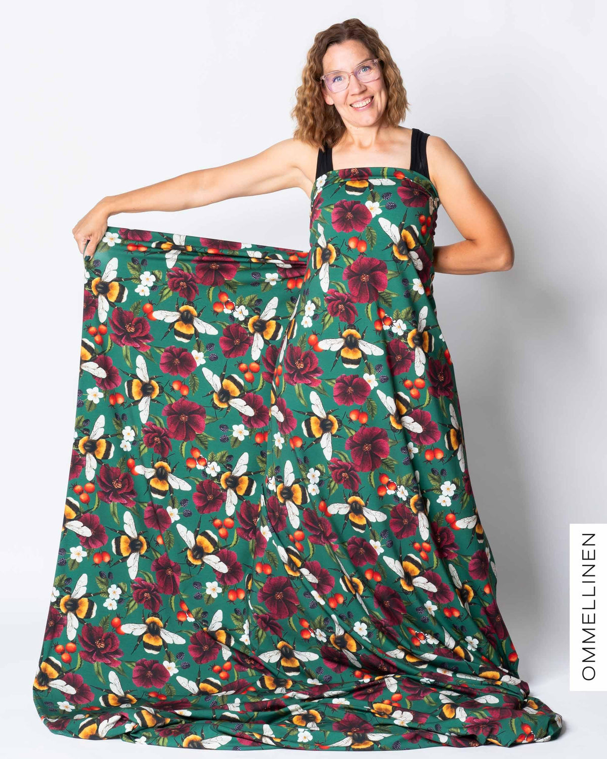 Jersey - PRE-CUT, Pörriäinen - ocean green