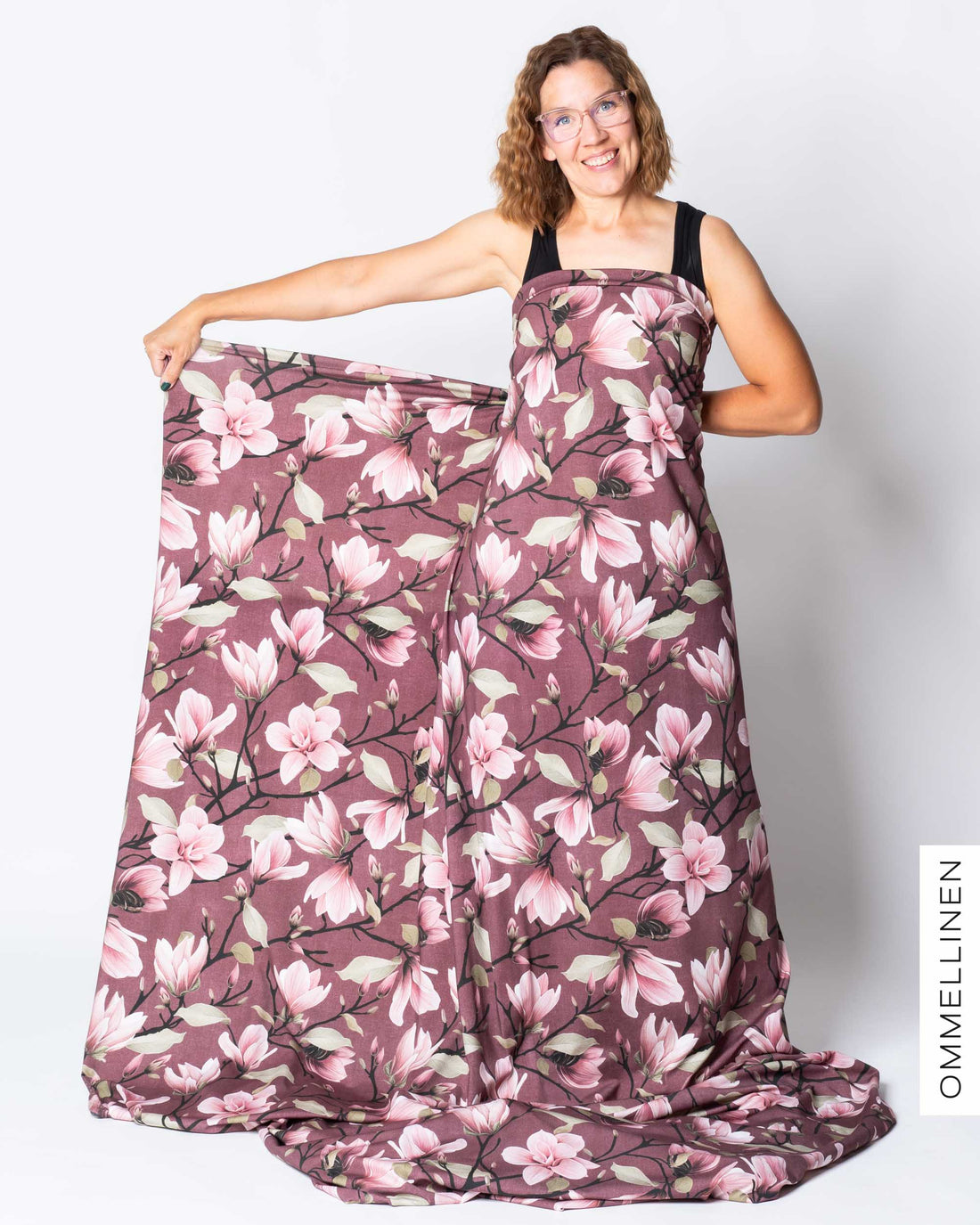 Jersey - PRE-CUT, Magnolian kuiskaus voluminous - berry