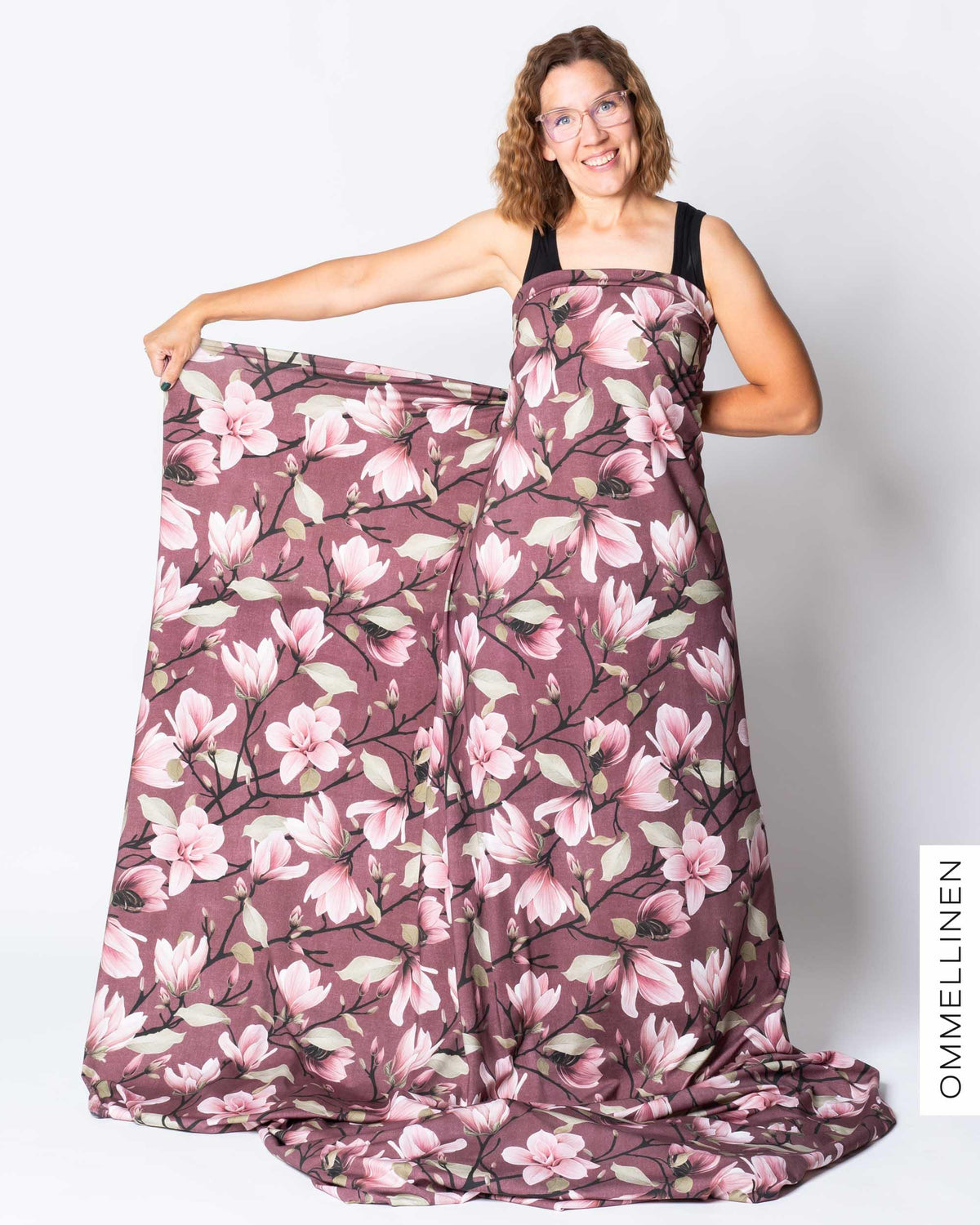 Jersey - PRE-CUT, Magnolian kuiskaus voluminous - berry