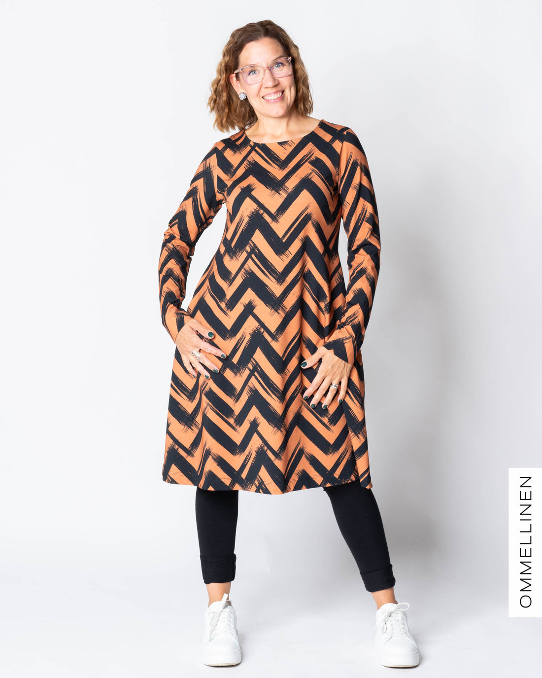 WHOOPS! DRESS tunic, Siksak - brown - XXL