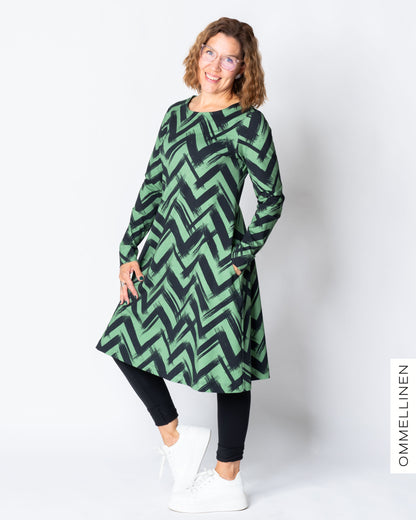 WHOOPS! DRESS tunic, Siksak - green - XXL