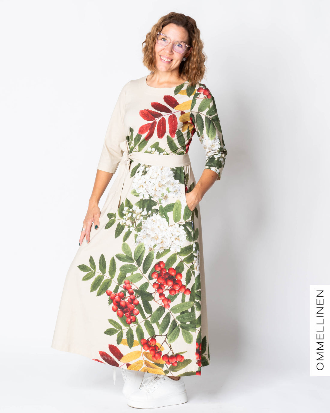 UNELMA dress, Giant pihlaja - off-white