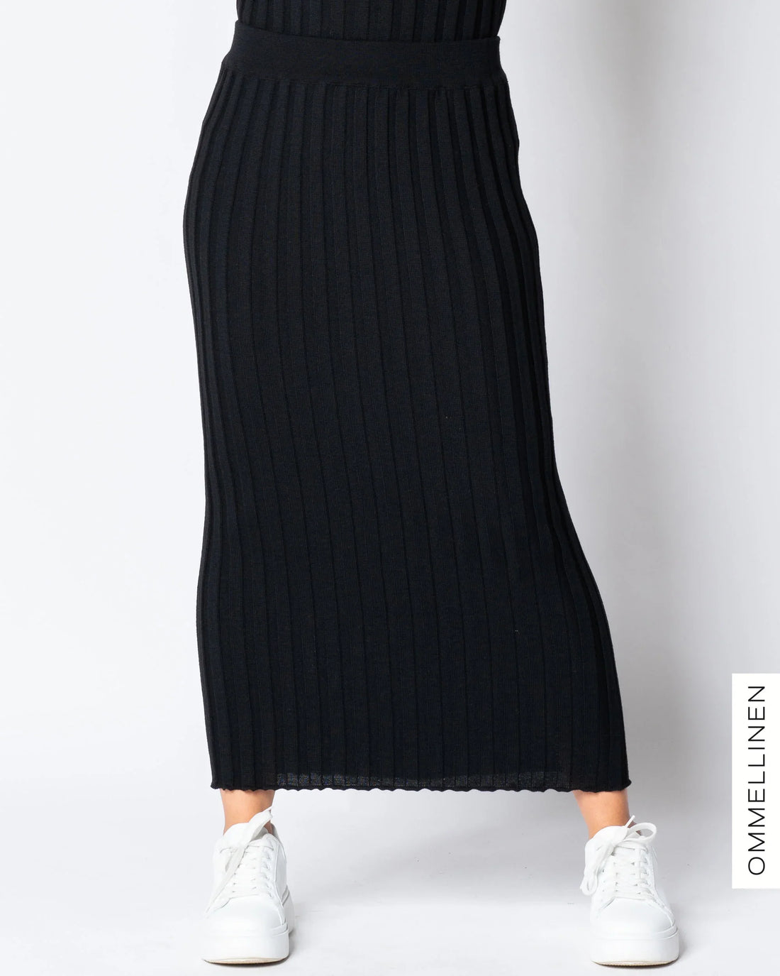 RIBBI skirt - merino wool, black