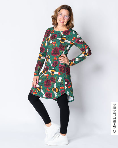 KAMOON tunic, Pörriäinen - ocean green