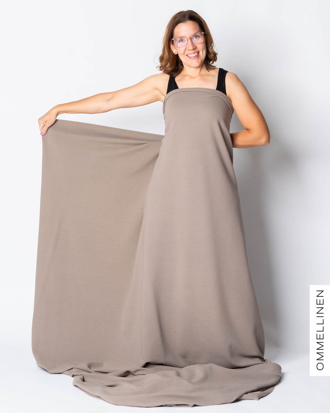 Ottoman - cotton knit, clay