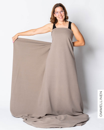 Ottoman - cotton knit, clay