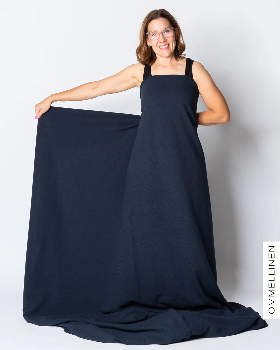 Ottoman - cotton knit - PRE-CUT, navy