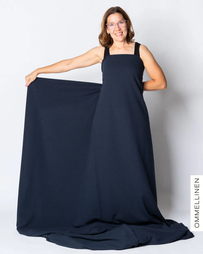 Ottoman - cotton knit - PRE-CUT, navy