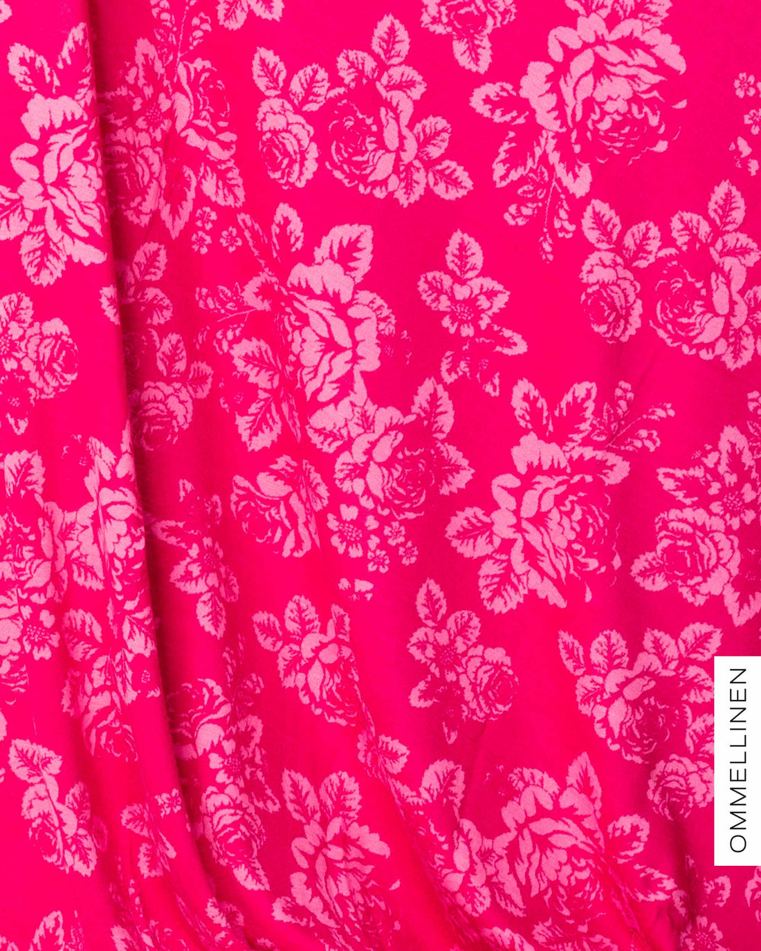 Merino wool - PRE-CUT, Babushka Roses - pink