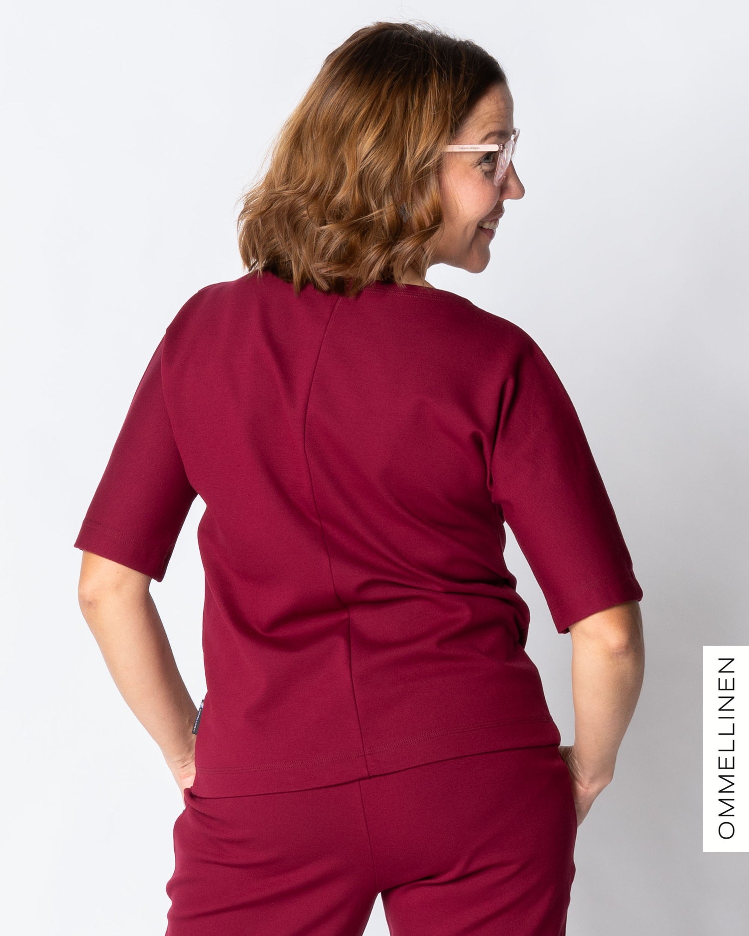 LASKOS t-shirt 1/2-sleeve, burgundy