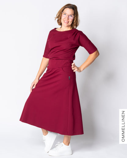 LASKOS t-shirt 1/2-sleeve, burgundy