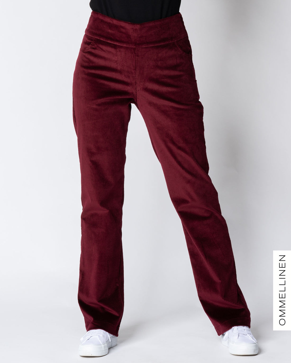 POCKET corduroy pants - NORMAL LENGTH, burgundy