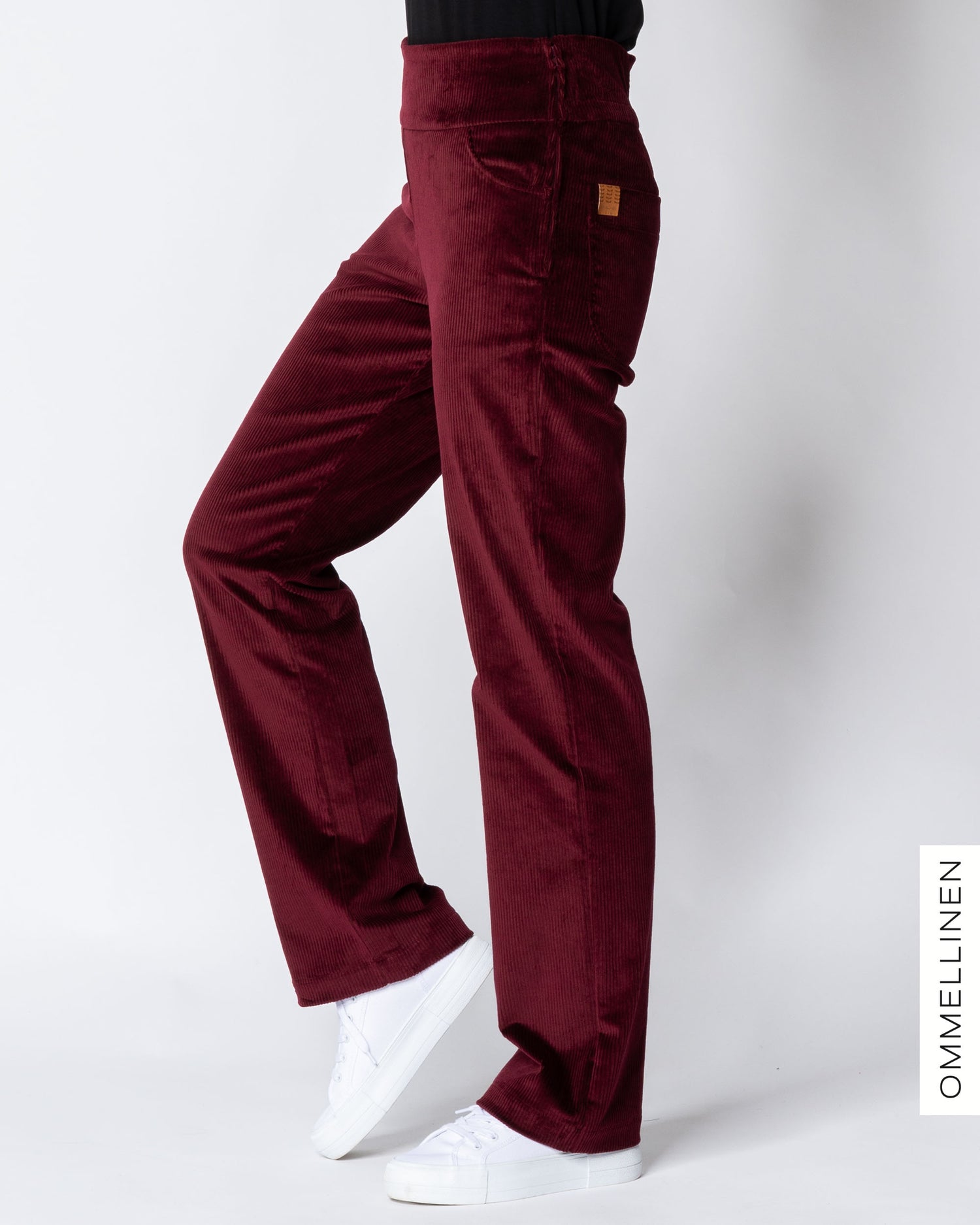 POCKET corduroy pants - LONG LENGTH, burgundy