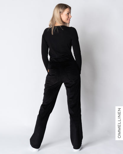 POCKET corduroy pants - NORMAL LENGTH, black
